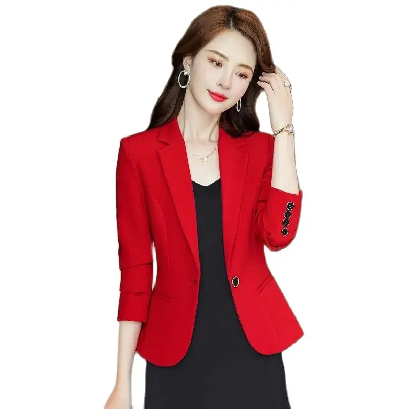 

Women's Short Coat Spring And Autumn Slim Fashion 2023 New Temperament Blazer "There Is Lining/Good Quality" Small Suit Jacket