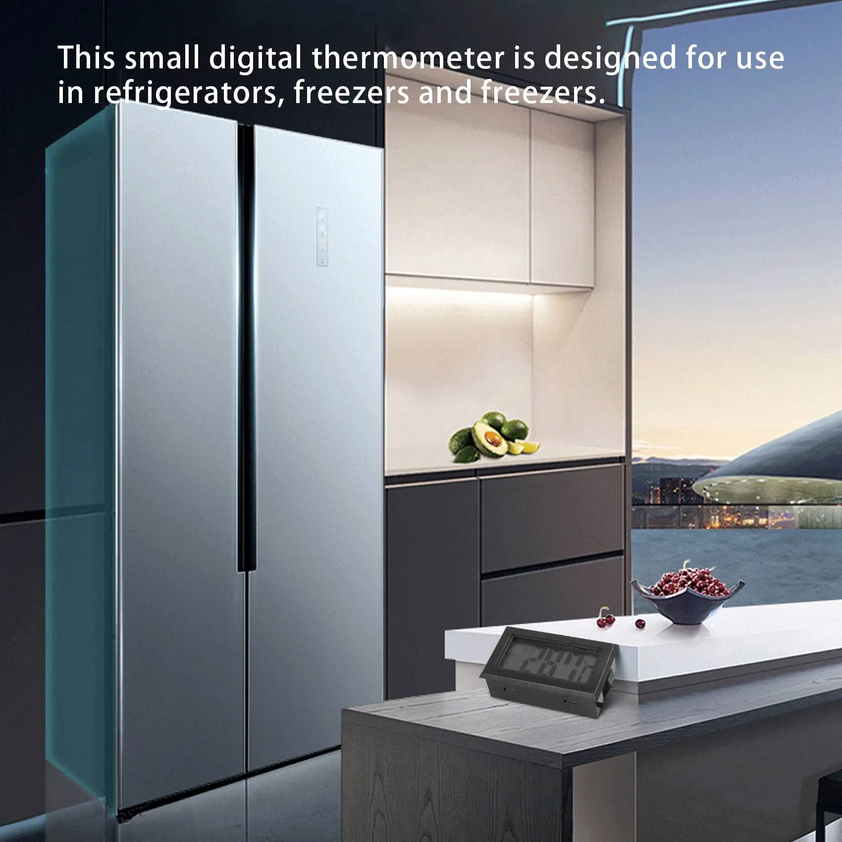 Termômetro JUF-Digital com LCD para Geladeiras