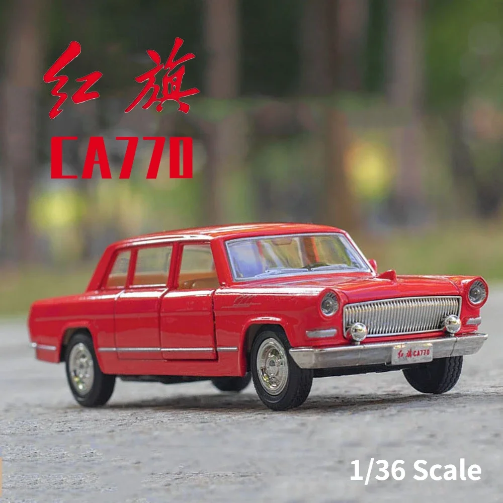 

1/36 HongQi CA770 Alloy Car Model Diecasts Toy Simulation Classic Vehicles Pull Back 2 Doors Opend Metal Cars Kid Birthday Gifts