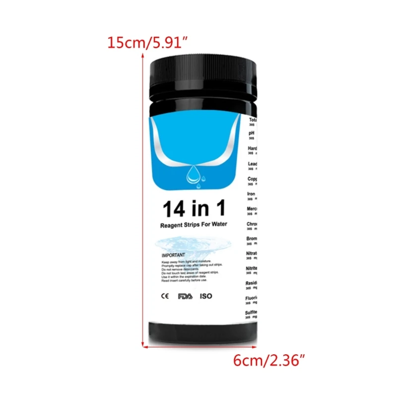 14 in1 carta reattiva per il PH della piscina cloro residuo PH alcalinità durezza Drop Shipping
