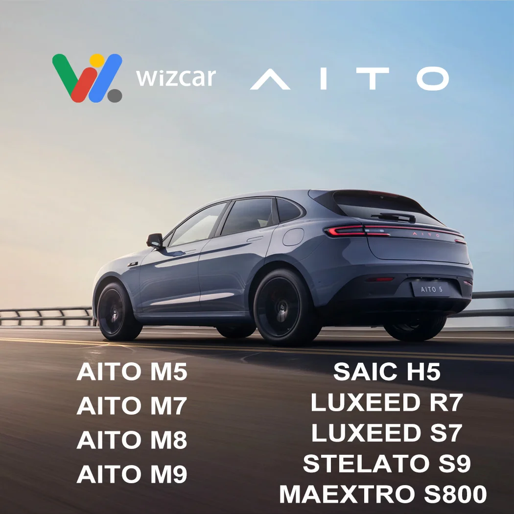 AITO M5 M7 M8 M9 WIZCAR E02 Google Waze Map Spotify Music Multilingual Apple CarPlay Android Auto For HUAWEI HIMA AITO Auto