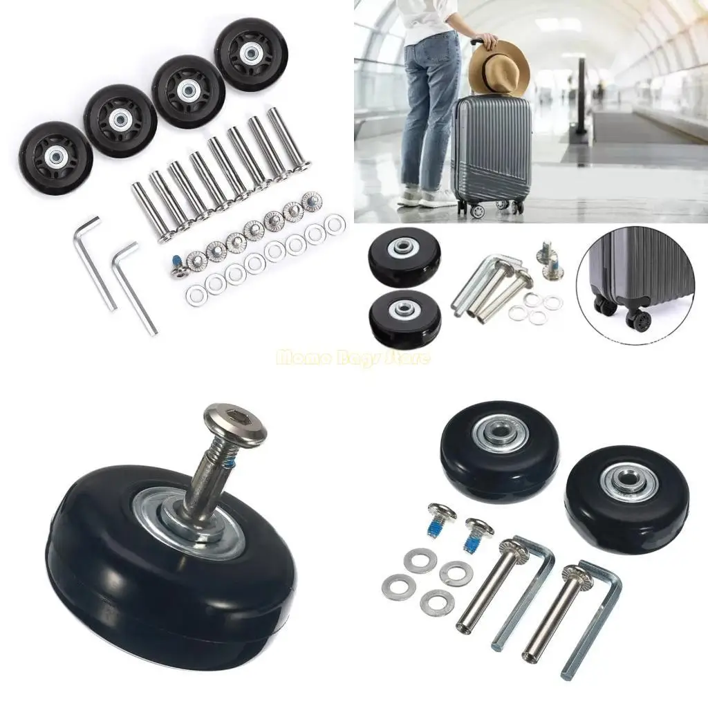 

X90D Suitcase Wheel Replacement Luggage Replacement Roller Bearing Hardware Repair Rubber Caster 45x18/70x24mm
