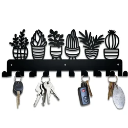 Wall Metal Hooks Key Holder Potted Plants Decorative Hooks Rack Hangers Wall Mounted with 10 Hooks for Key Hooks