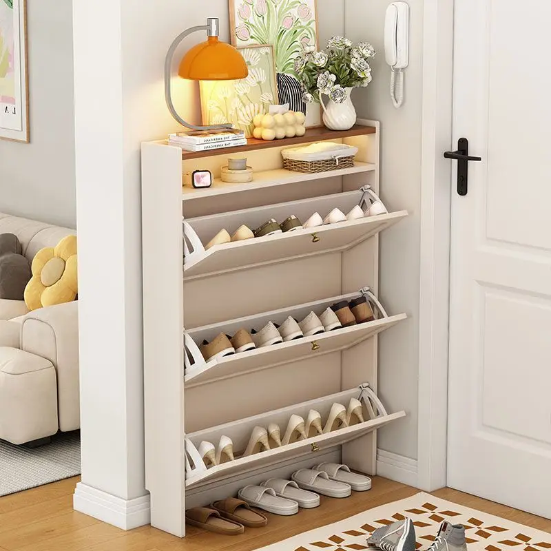 Ultra-thin shoe cabinet, integrated doorway cabinet, entryway cabinet,shoe cabinet, doorway solid wood shoe cabinet for external