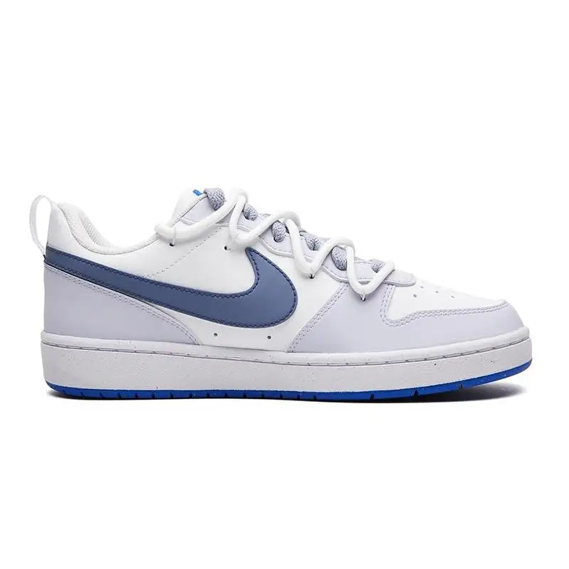 【Customize】Nike Court Borough Skateboarding Shoes Women's Low-top Blue/white Sneakers shoes DV5456-110