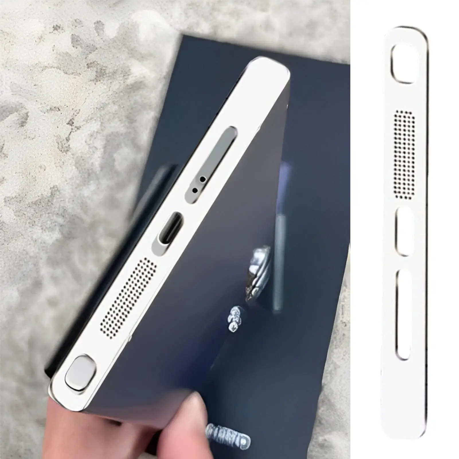 삼성 S24 울트라 폰 스피커 스티커 금속 방진 커버 2개 휴대폰 충전 포트 스크래치 방지 스티커