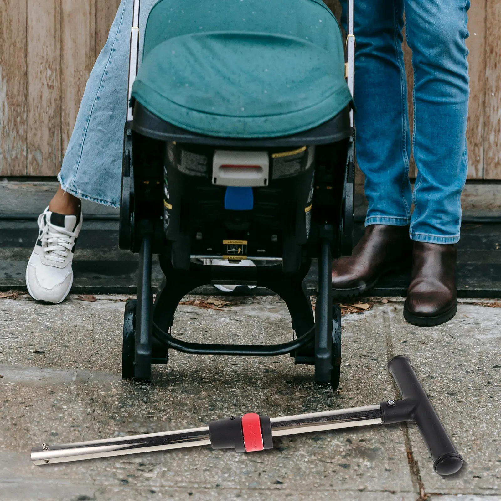 

Baby Stroller Push Bar 24Mm T Shape Handle Quick Release Ergonomic Design Stroller Handle Replacement for Wagon Use
