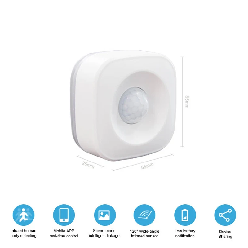 Tuya WiFi Body PIR Sensor Wireless Smart Motion Transducer Smart Life Home Security Gateway Work With Alexa Google Home