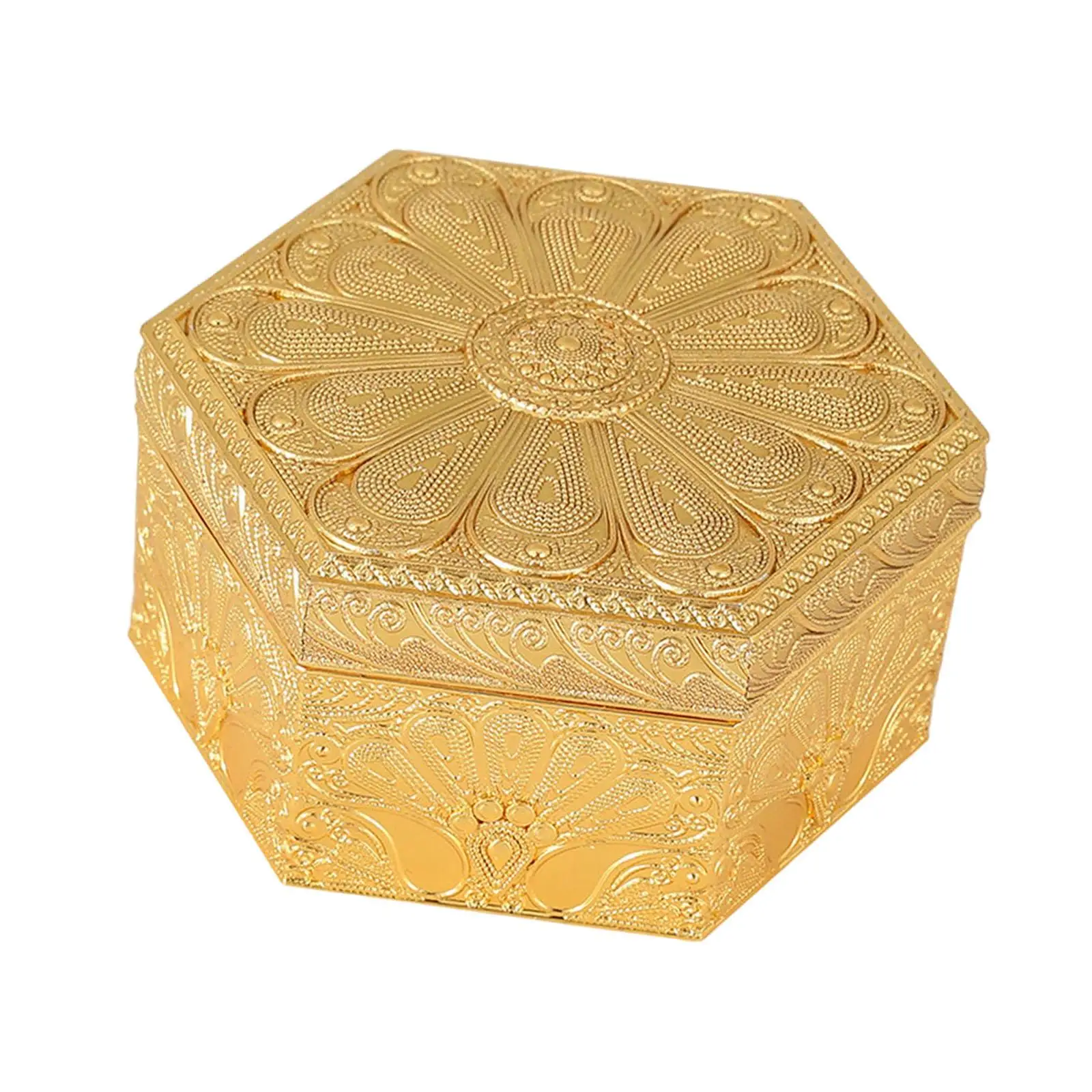 Embossed Jewelry Box Storage Case Holder Creative Organizer Display Home