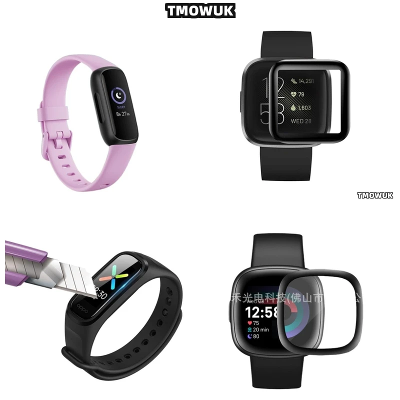 

For Fitbit Sense 2 Versa3 2 4 Inspire 3 Charge 6 5 Wearable Film Screen Protector Resistance Against Scratches & Drops