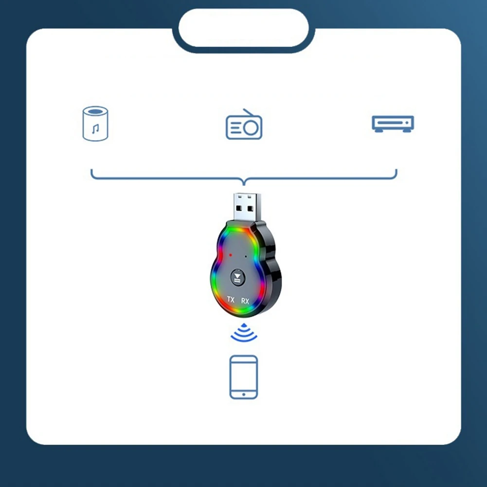 BT5.3 Bluetooth-адаптер для автомобильного Aux-кабеля с разъемом 3,5 мм (Q1)_BSH