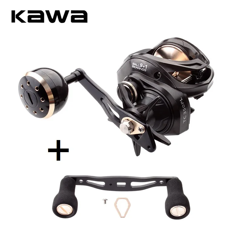 

Kawa Fishing Reel Large Spool Slow Jigging Reel Aluminum Spool Wheel Max Drag 16kg 9+1Bearings Ratio 6.3:1 Weight 240g