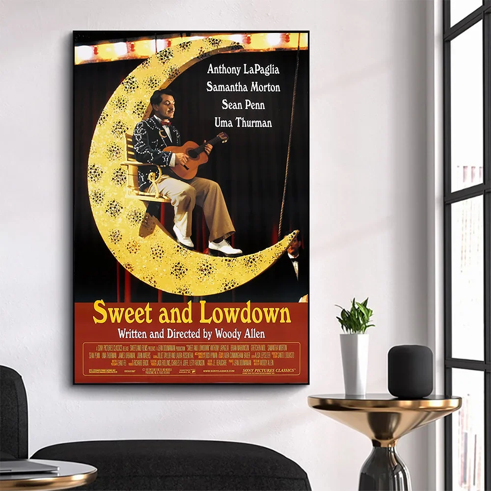 WM3220 Sweet and Lowdown Classic Movie HD Silk Fabric Poster Art Decor Indoor Painting Gift