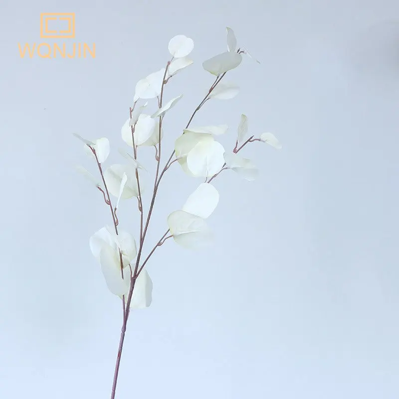 1pc, Hotel hochzeits dekoration Herbst baum blätter künstliche Blumen simulation Eukalyptus apfel blätter – Detail 7