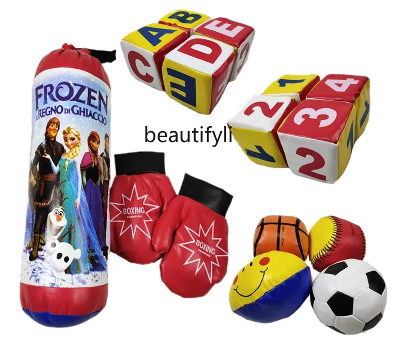 

Early Education Toys PU Soft Ball Sponge Ball Numbers Alphabet Square Rugby Boxing Bag