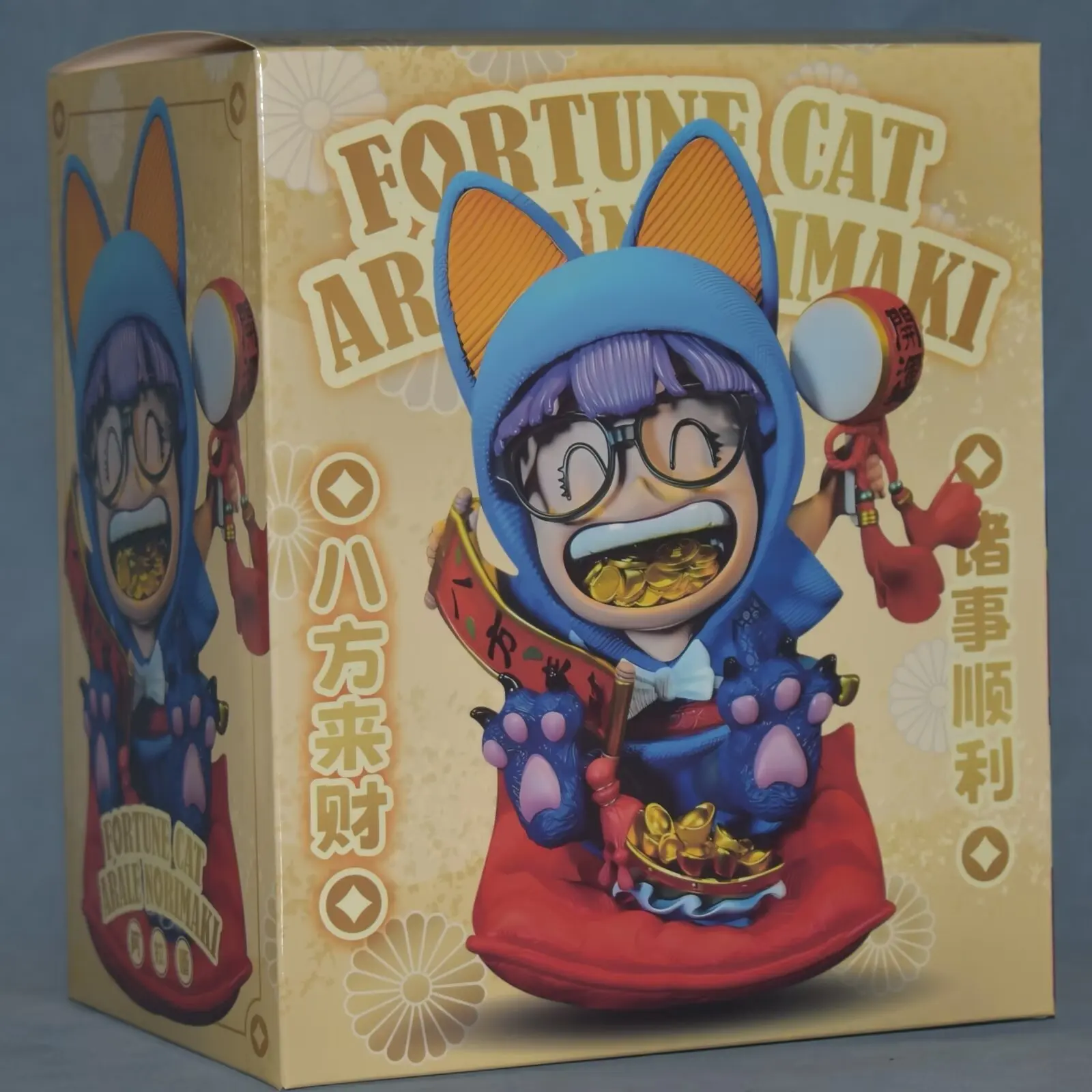 Dragon Ball Arale COS Yamcha Sidekick Puar Fortune Samurai GK Wealth-Bringing Tea Pet Figure with Replaceable Tongue