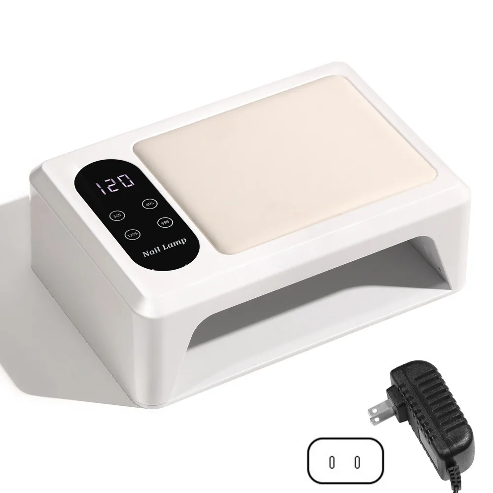 Dual Hand Nail Dryer Lamp Flip Design 96 LEDS UV Nails Lamp with Hand Pillow Efficient Curing UV LED Nail Light Beauty Shop
