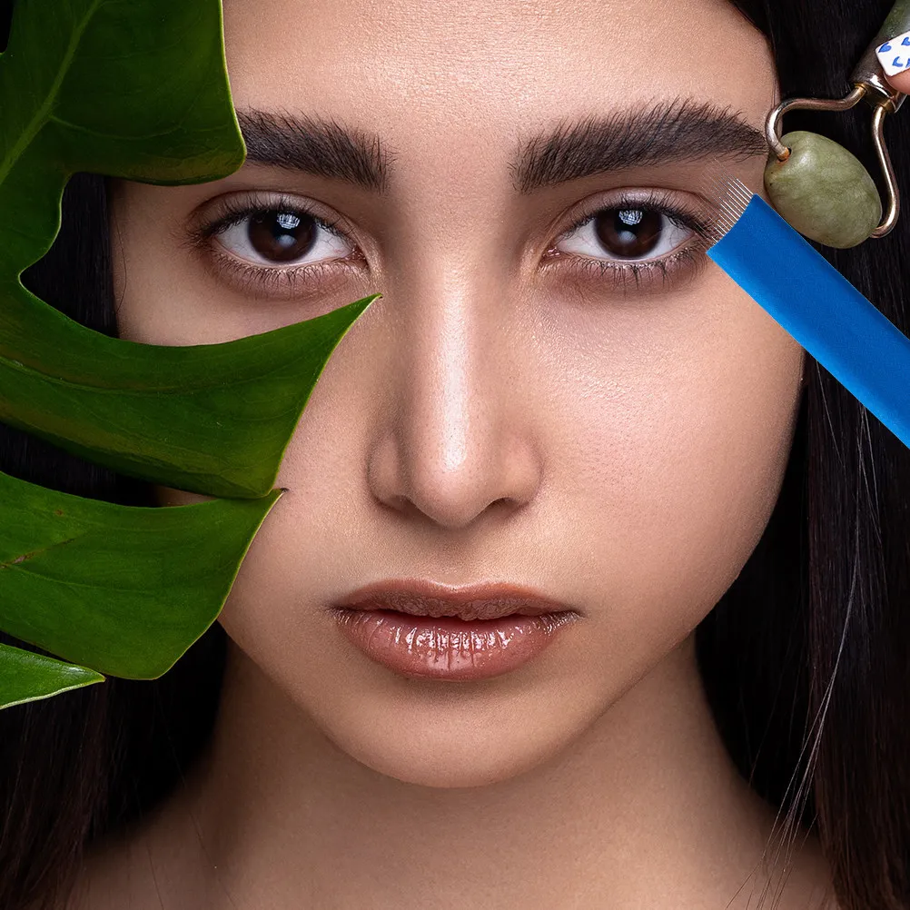 

30Pcs Microblading Tattoo Needles Stainless Steel Manual Makeup Professional Portable Eyebrow Accessory Disposable Supply