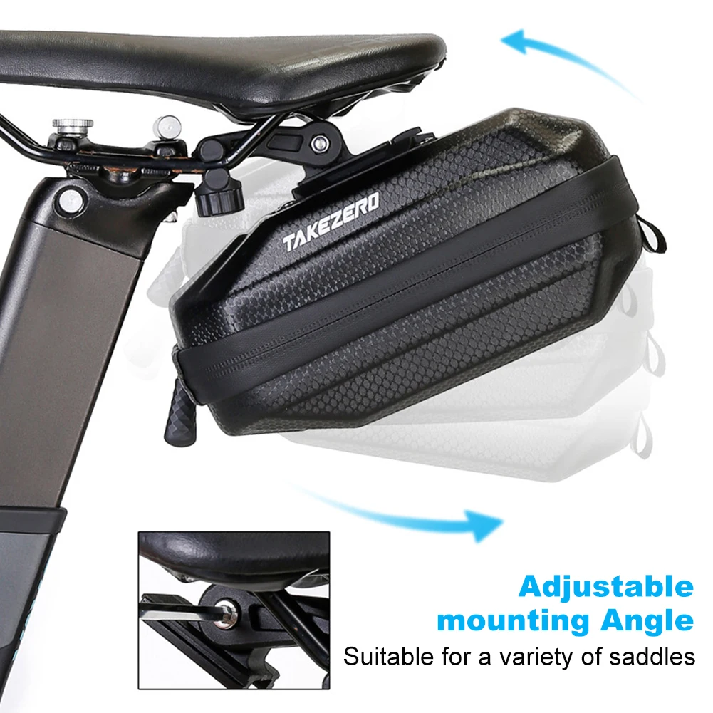0.8L Bicycle Saddle Bag Reflective Bicycle Tool Holder Bag Quick Release Under Seat Cycling Pack for Outdoor Cycling