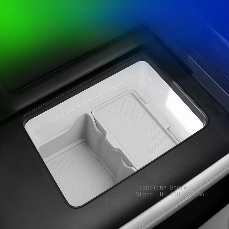 For Denza N8L Car Armrest Storage Box Slot Anti-shaking Shock-proof Silicone Interior Accessories
