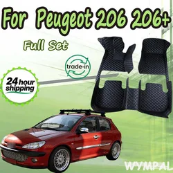 Car Floor Mats For Peugeot 206 206+ 1998~2013 Carpets Rugs Luxury Leather Mat Interior Parts Car Accessories 1999 2000 2001 2002