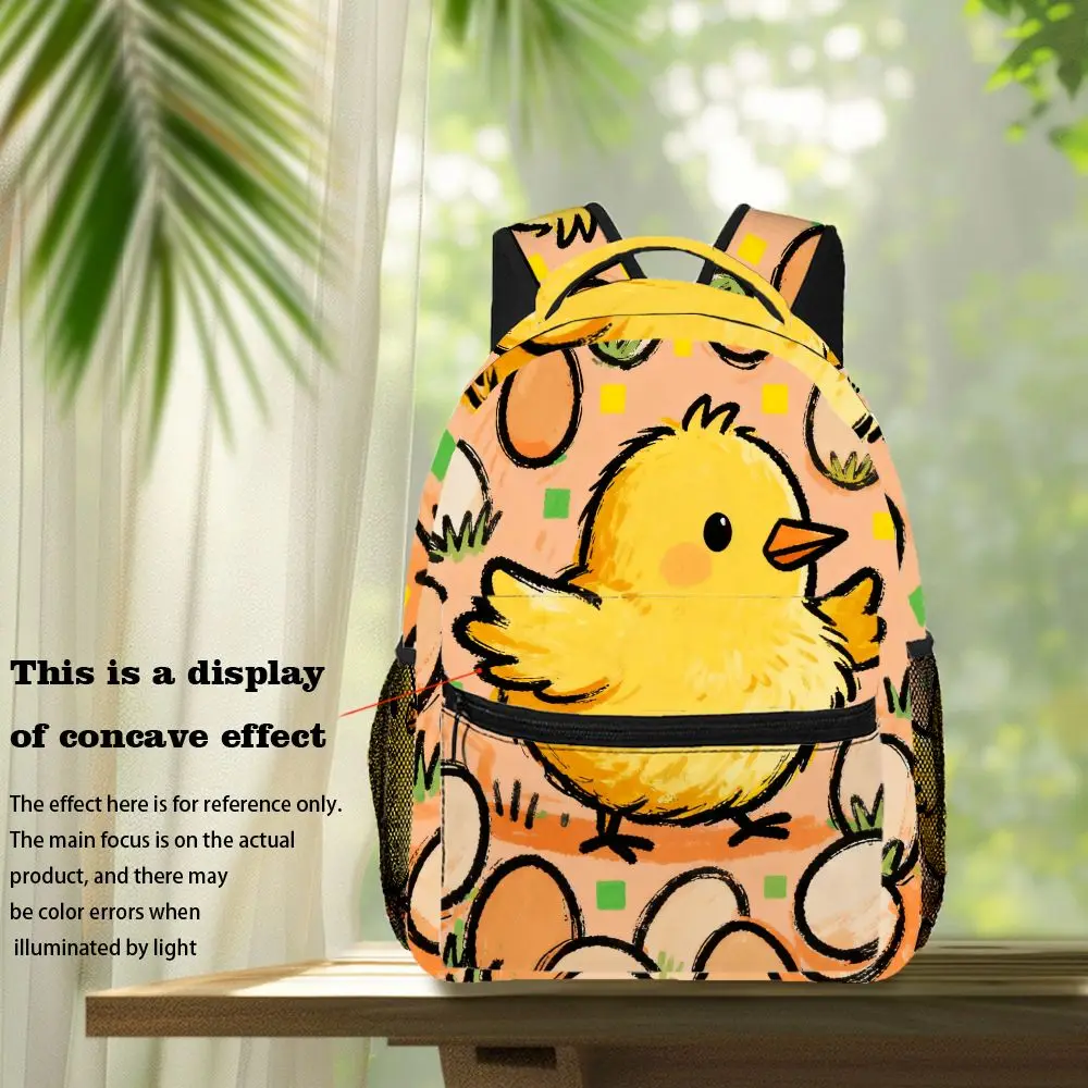 

Adorable Chicken Animal Element Large Capacity Backpack Travel Bag Fashionable Personalized Multi-Pocket Dual Shoulder Gift