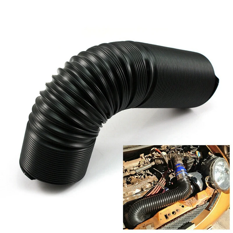 4pcs 2.5 Inch Car Adjustable High Flow Flexible Turbo Cold Air Intake System Hose Pipe Tube 63mm