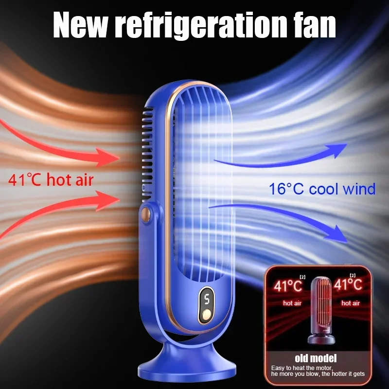 Rechargeable Desk Fan,Portable Bladeless Fan Small Personal Cooling Fan Quiet Table Fan for Home, Office, Bedroom