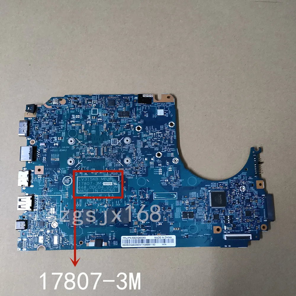 FOR Lenovo V330-15IKB Laptop Motherboard lv315kb 17807-3M 448.0dc04. 0031 with CPU i3 -7020   RAM 4GB