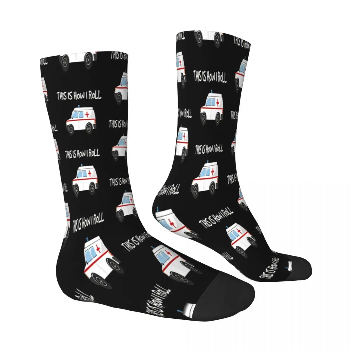 This Is How I Roll Ambulance Ambulances Meme Socks Male Mens Women Summer Stockings Polyester