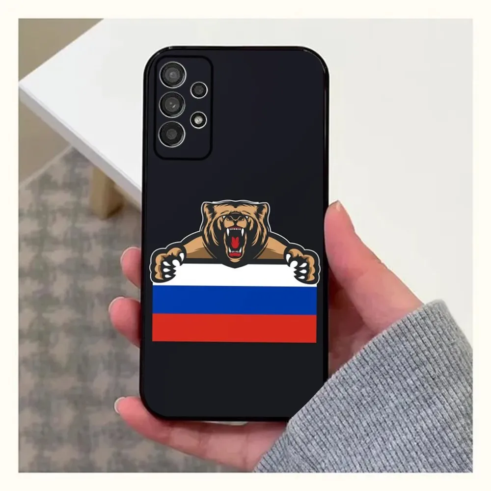 R-Russia Flag National Emblem Phone Case For Samsung Galaxy A13,A21s,A22,A31,A32,A52,A53,A71,A80,A91 Soft Black Cover