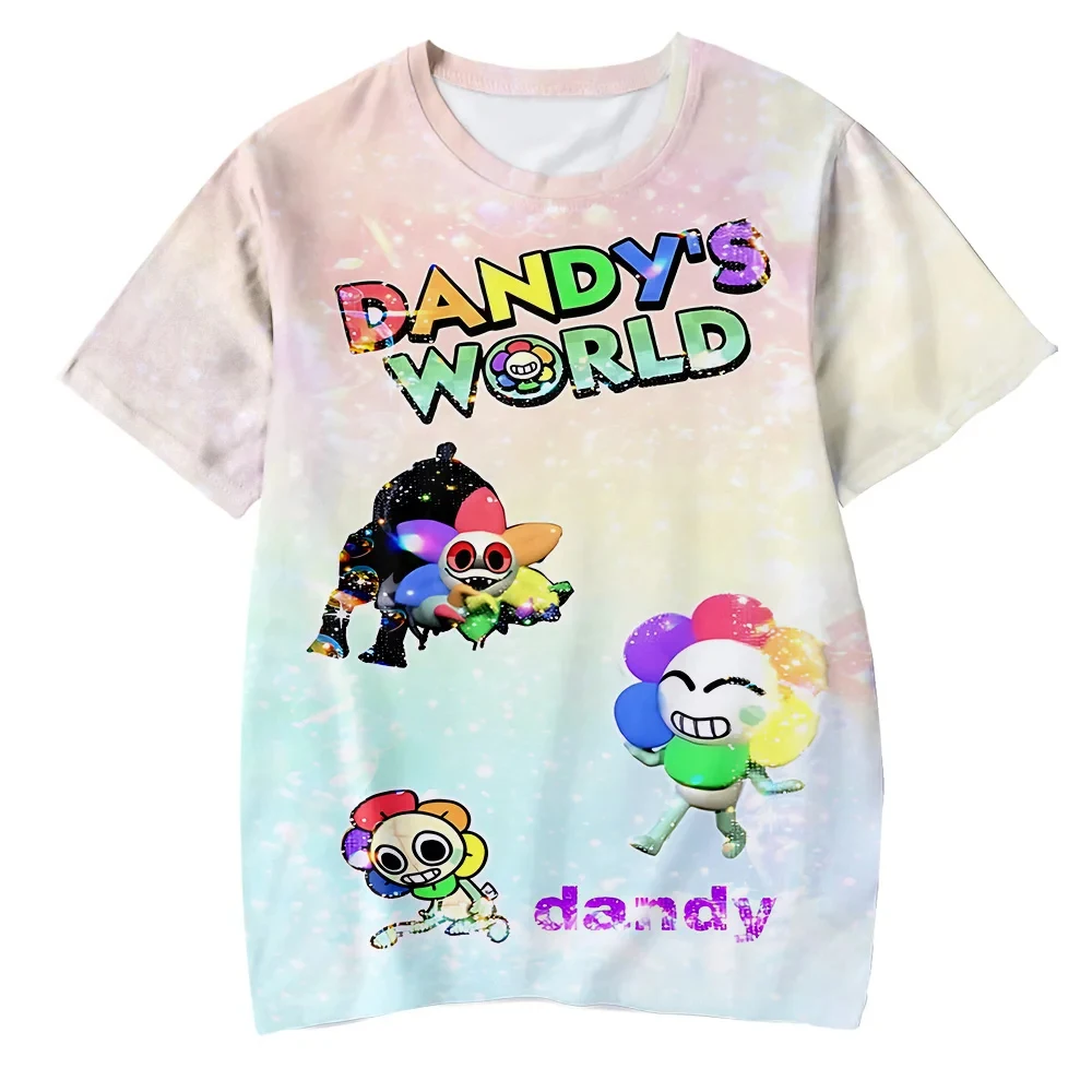 

Summer T-Shirts Dandys World Cartoon Game Anime 3D Print Men Women Casual Oversized Short Sleeve T Shirt Kids Tees Tops Clothing