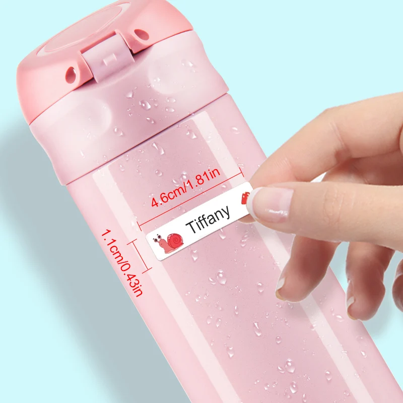 ‌Personalized Waterproof Name Tags for Children - Custom School Stickers, Water Bottles & Backpack Labels, Multilingual‌