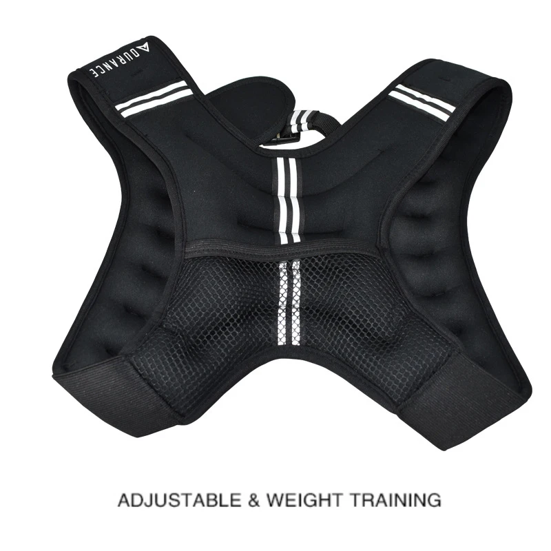 Weight-bearing Vest Adjustable Workout Equipment Strength Training Fitness Weighted Exercise Vest Outdoor Breathable  Jacket