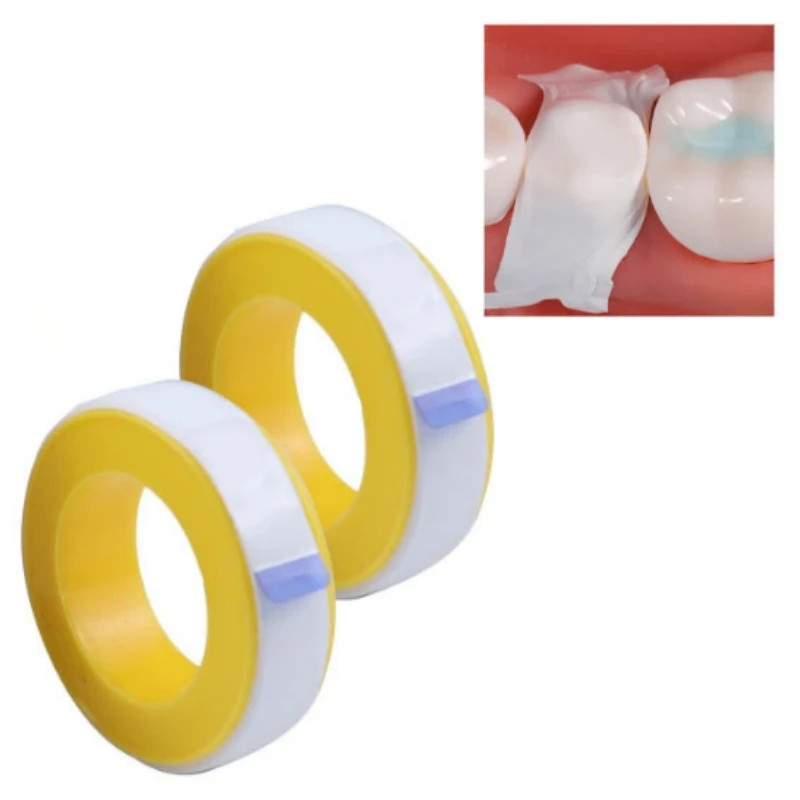 2 Roll Dental White Matrix Bands PTFE Retainer Strips Non Stick Tear-Resistant Tooth Restoration Filling Isolation Matrices