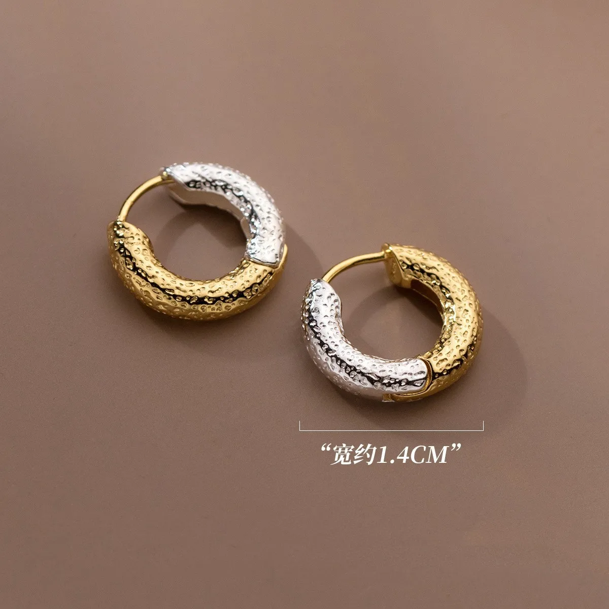 Fashion New Hot Sell 925 Sterling Silver Circle Earrings for Women Real Silver gold  Ear Hoop Initial Earrings