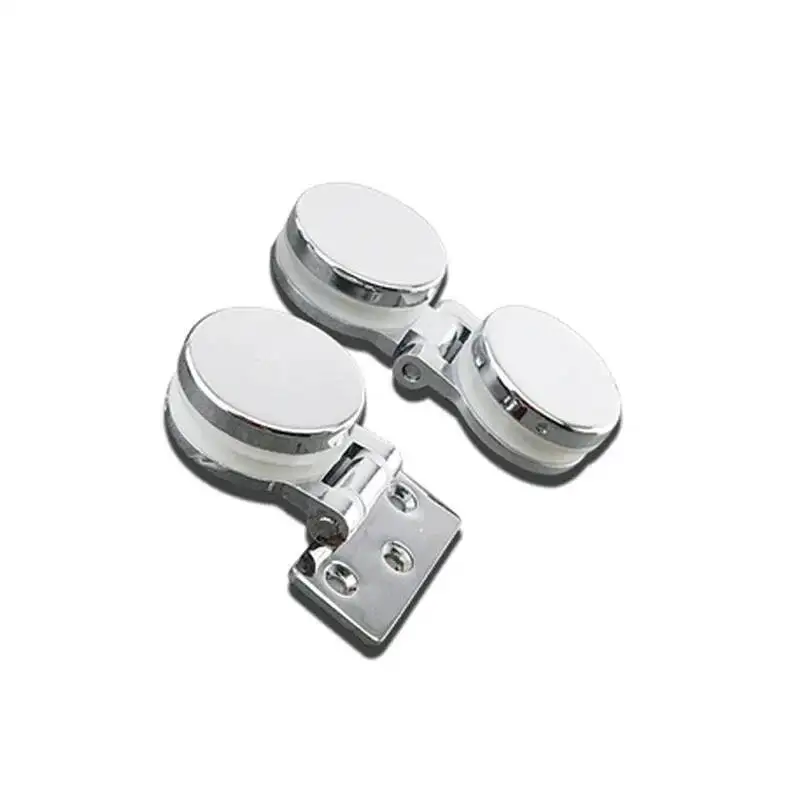 

Frameless Glass Door 1 Piece, Wine Exhibition Cabinet Hinge, Double-Sided Round Pearl Hinge At 180 Degrees