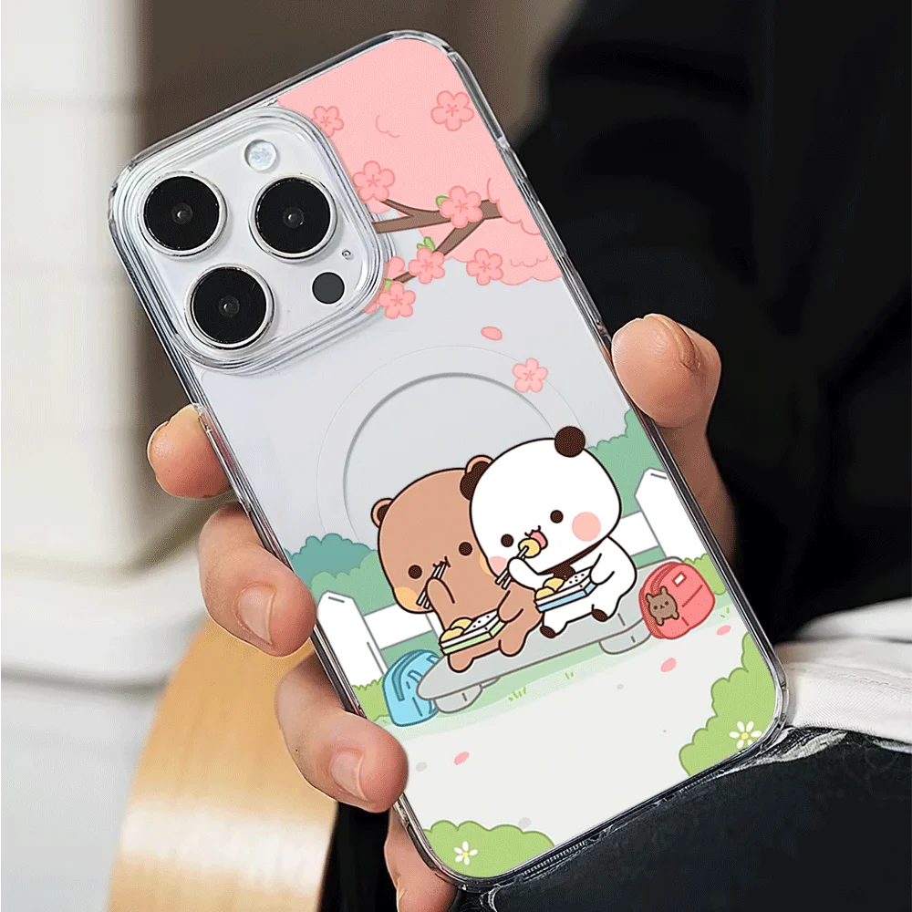 BUBU DUDU Cartoon Phone Case for iPhone 12 11 13 14 15 16 Max Pro Plus Magsafe Magnetic Wireless Cover