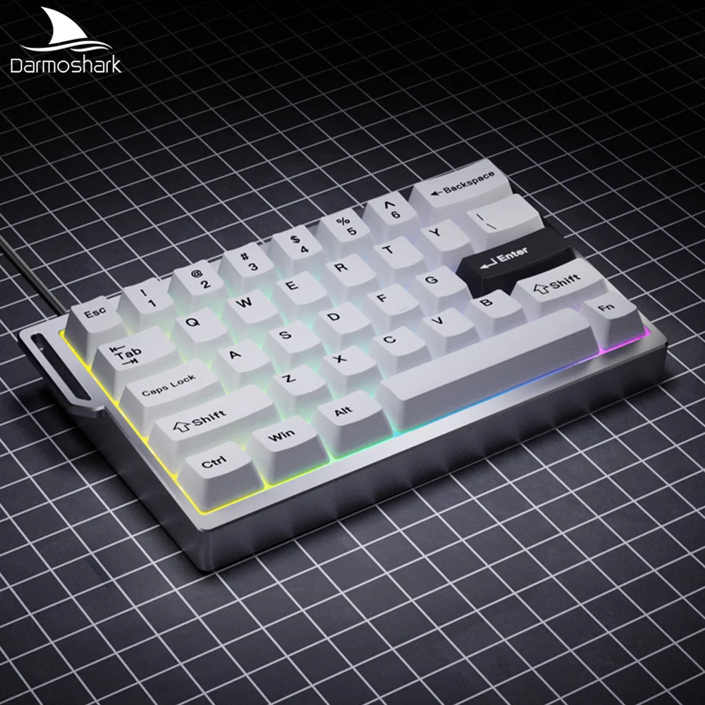 Darmoshark KT35 Mechanical Gaming Keyboard Aluminum Alloy One-Handed Keypad Magnetic Axis Wired Hot Swap Keyboard Macro Driver