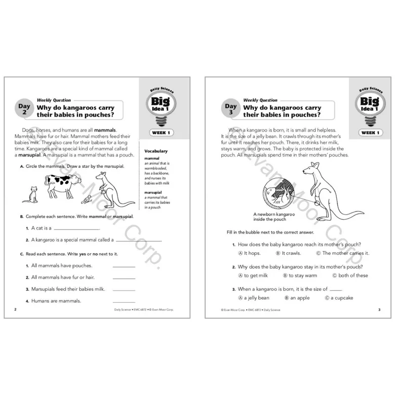 مصنف Evan-Moor Daily Science Grade 2 SE، العمر 6 7 8 9، الكتاب الإنجليزي 9781596734234