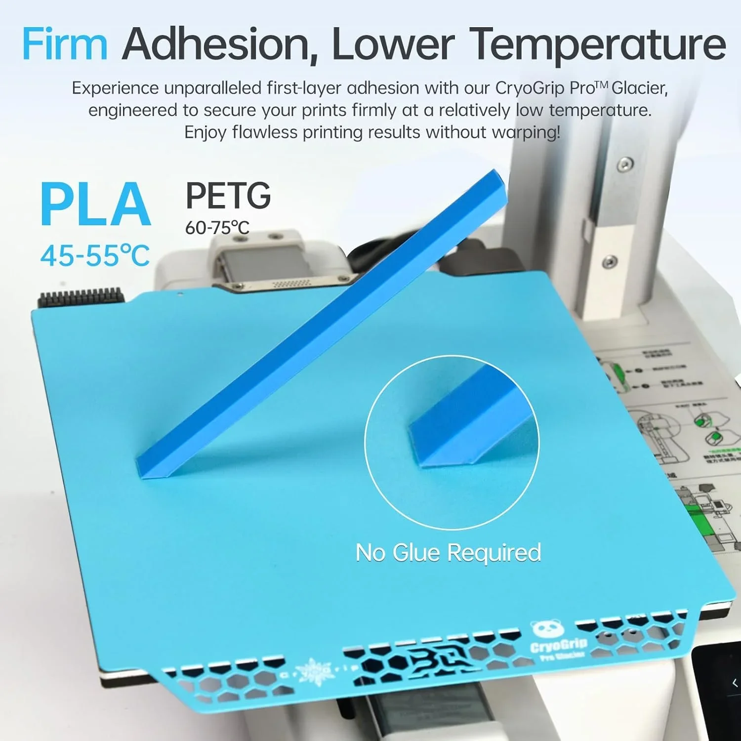 for BIQU CryoGrip Pro Glacier Panda Build Plate for BambuLab A1/X1/P1/A1 Mini 3D Printer Accessories