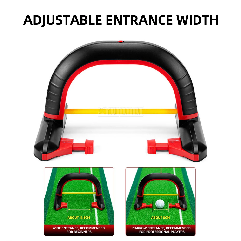 Golf Putting Arc Trainer Adjustable Difficulty Bungee Return Ball Indoor Outdoor Chipping Practice Net for Home Backyard