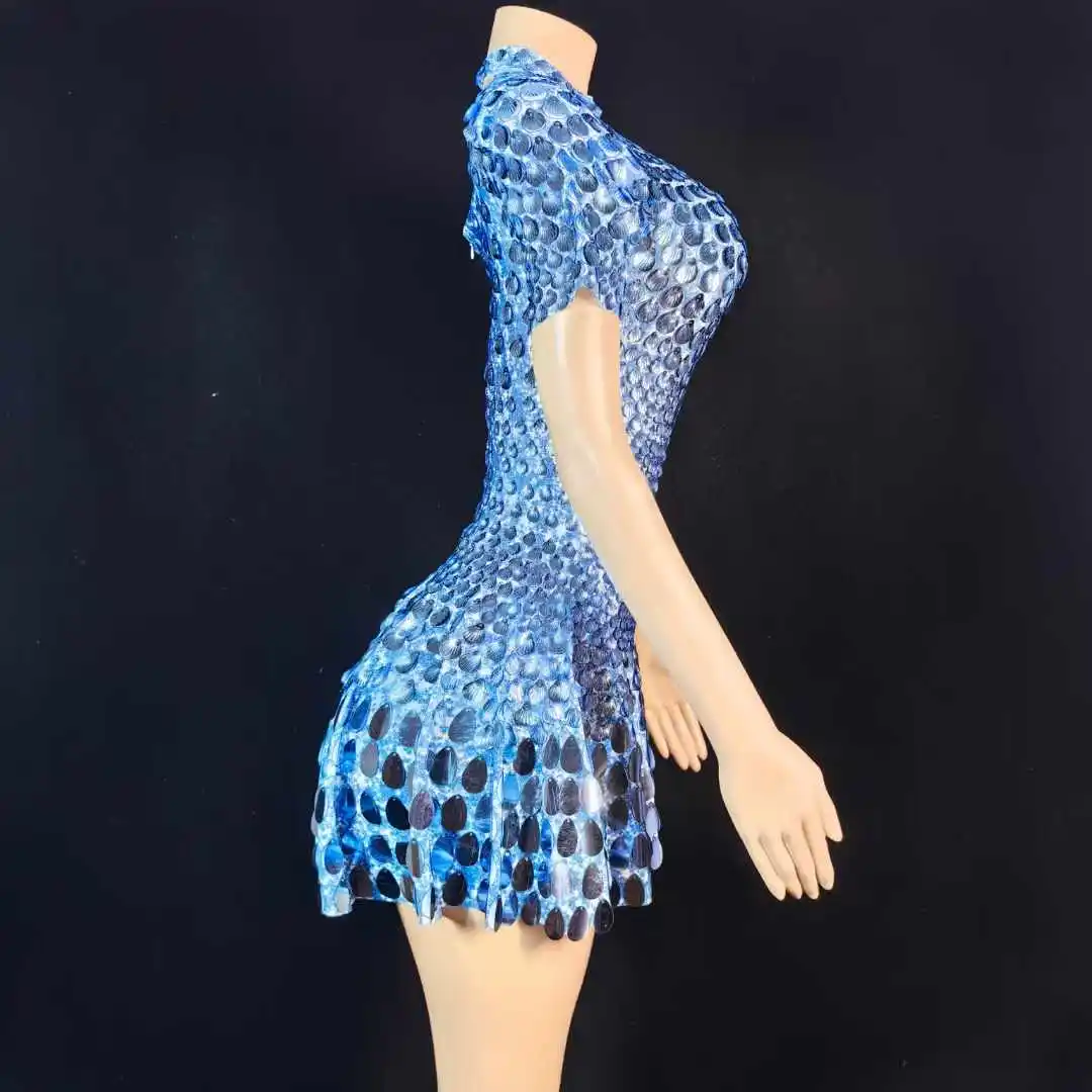 

Women Shining Laser Shell Stage Wear Dress For Drag Queen Costume 2026