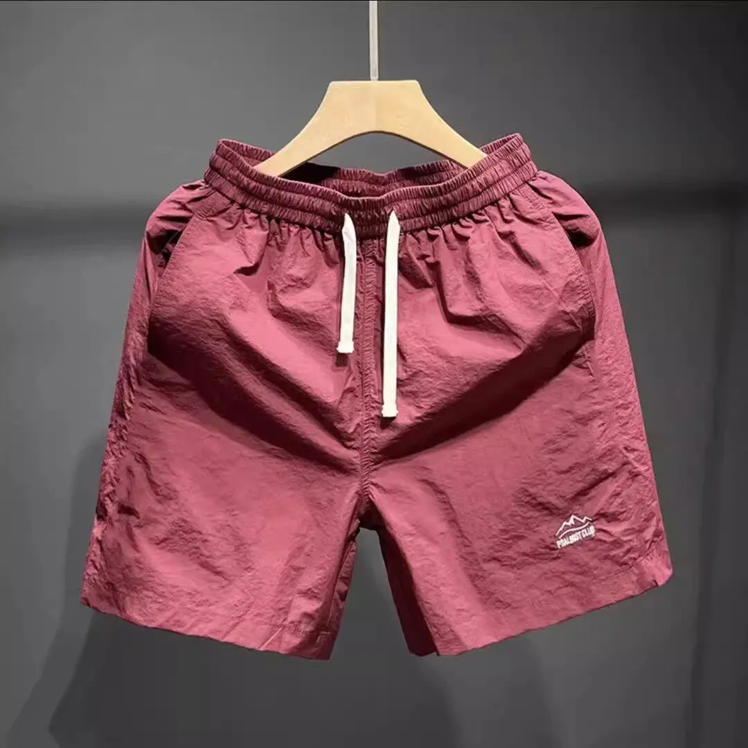Quick Dry Men's Shorts Summer Thin American Five-Point Sports Breathable Beach Pants Casual Loose Fit mid Waist Citywalk