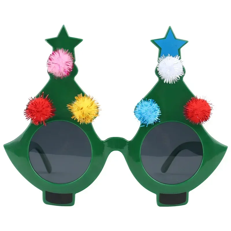 شجرة عيد الميلاد والهالوين المرعب تأثيري للجنسين نظارات ABS إطار نظارات شمسية سوداء نظارات كرنفال لطيف الدعامة #2