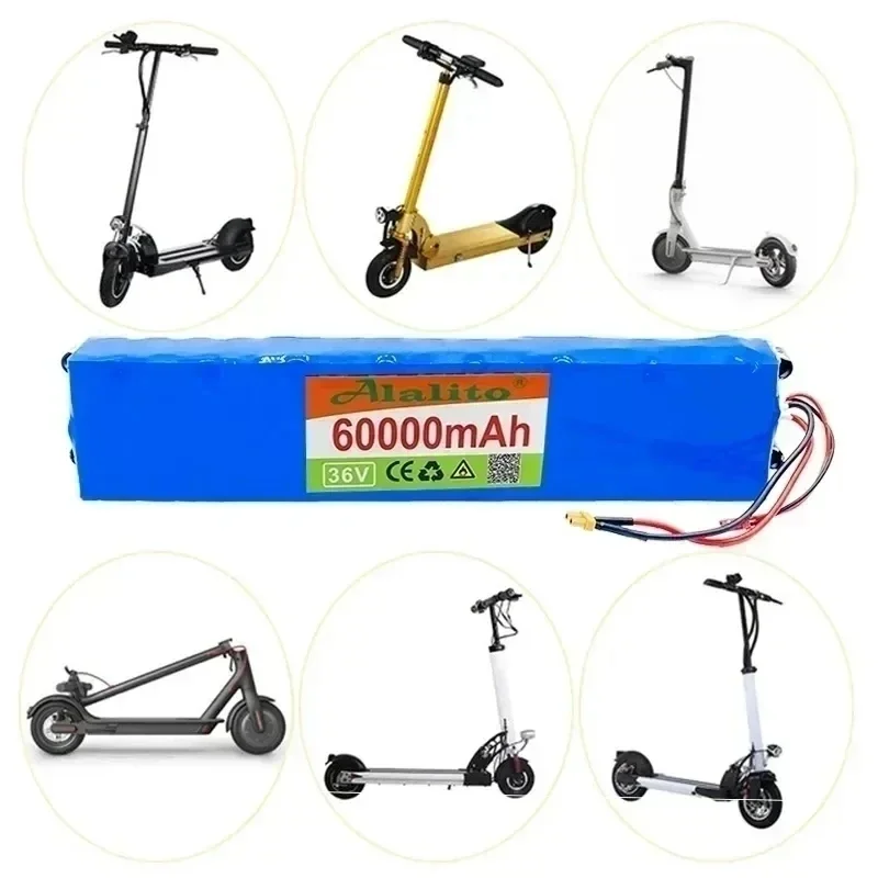 100% 36V 60Ah Scooter Battery Pack for Xiaomi Mijia M365 36V 60000mAh Battery pack Electric Scooter BMS Board for Xiaomi M365