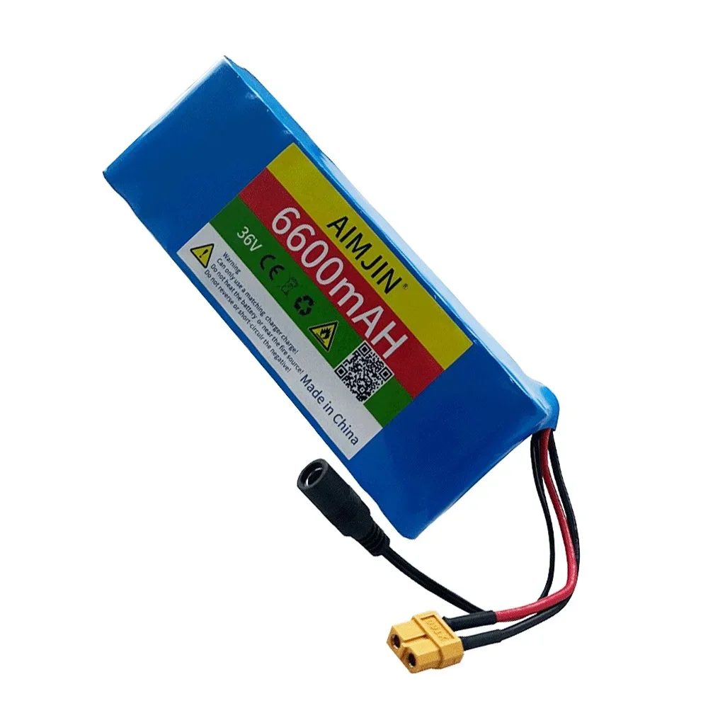 Imagem -04 - Bateria Recarregável para Bicicletas Modificadas 36v 6.6ah 10s2p 6600mah 42v 18650