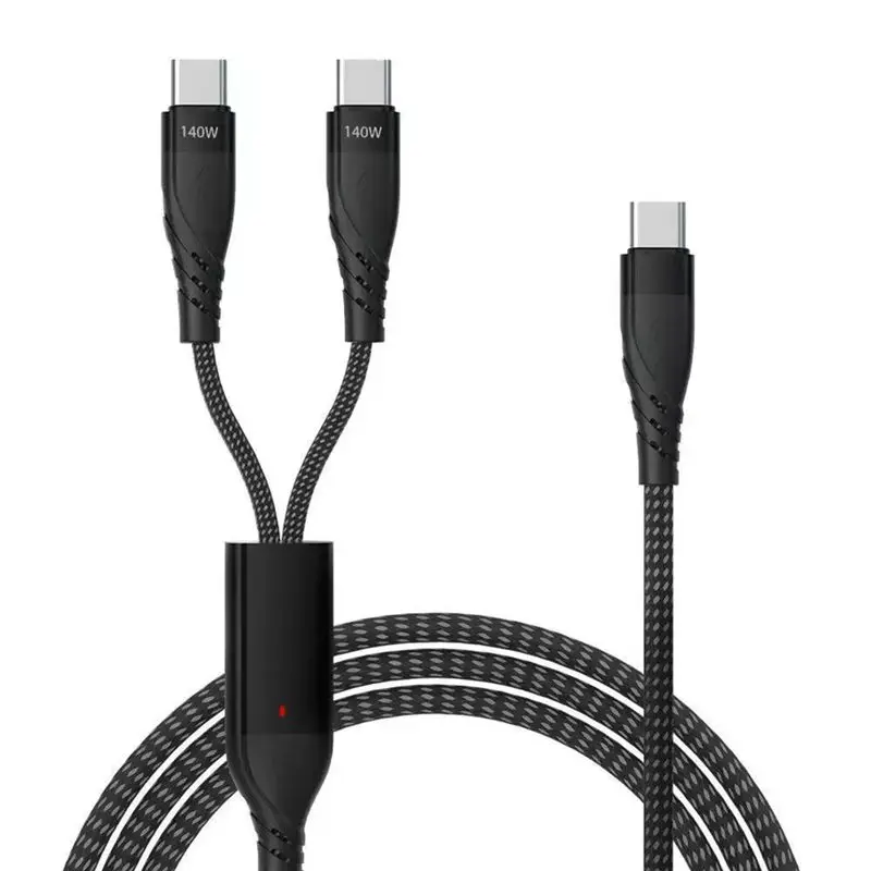 Ingenious-USB-C To Dual USB-C 2 In 1 Cable Max PD 140W Fast Charging Data Cable For Huawei PC Laptop