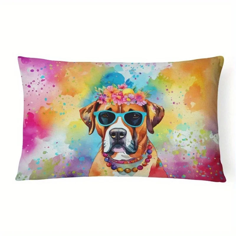 Groovy Flower Crown Boxer Pillow Cover Suitable For Sofa Bedroom Car Pillow Cover Cushion Rectangular Back Cushion