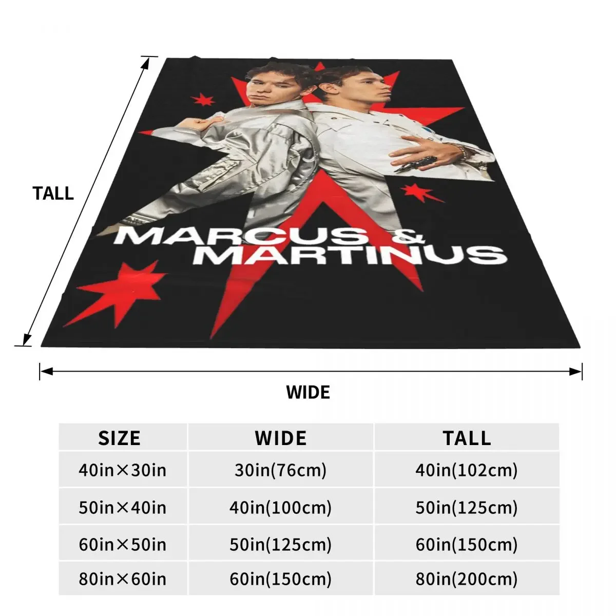 Marcus And Martinus Sweden Norway Eurovisions 2024 Malmo Blankets Fleece Lightweight Thin Throw Blankets for Home Rug Piece